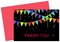 Great Papers! Thank You Note Cards with Red Envelope, Rainbow Pennant with Foil, 4.75" x 3.375"(folded), 50 count